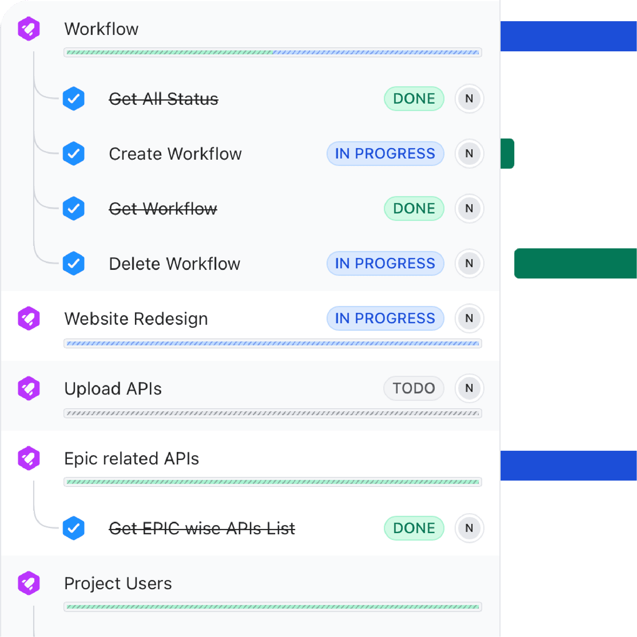 Epic Progress at a Glance